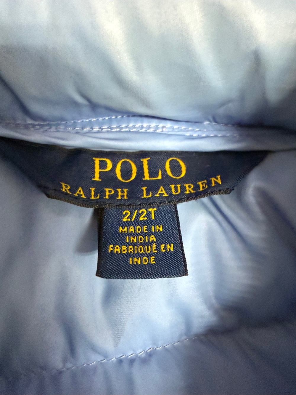 Polo by Ralph Lauren Baby Blue Hooded Puffer Jacket - Picture 2 of 11
